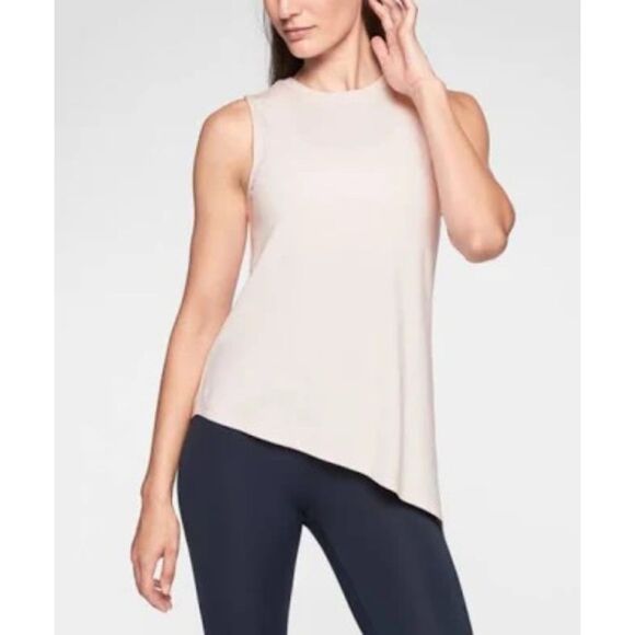 ATHLETA Asymmetrical Side Tie Light Pink Tank Top Size XS - Picture 1 of 7